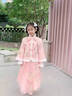 漢服女童冬季加絨加厚2025新款唐裝中國風(fēng)兒童古裝演出服冬裝裙子 2059粉色送流蘇 150 曬單實(shí)拍圖