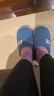 2025新款棉拖鞋女 秋冬季家居室內厚底保暖毛拖鞋地板拖男 升級版格子藍色 260#38-39適合37-38 曬單實(shí)拍圖