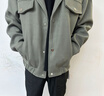 羅蒙（ROMON）西裝領(lǐng)毛呢夾克外套男痞帥潮流短款加厚休閑寬松高級感呢子大衣冬 【1件】灰綠夾克 L 120-135斤 曬單實(shí)拍圖