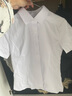 龍偉聯(lián)合白色襯衫女簡(jiǎn)約短袖職業(yè)裝白色春夏商務(wù)休閑免燙職場(chǎng)通勤面試正裝 曬單實(shí)拍圖
