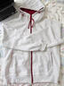 肆緘撞色拼接連帽開(kāi)衫衛衣男款秋季cleanfit美式覆古情侶短款運動(dòng)外套 白灰色【撞色】 XL 曬單實(shí)拍圖