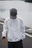 良茨重磅解構拼接衛衣大碼420g秋季美式高街鉚釘明線(xiàn)圓領(lǐng)長(cháng)袖休閑上衣 白色 L (110-130斤) 曬單實(shí)拍圖