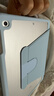 智思慧 適用Apple iPad第六/五代保護套9.7英寸 蘋(píng)果平板5/6代旋轉橫豎支撐透明殼硅膠全包防摔皮套 藍色 曬單實(shí)拍圖