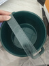 北歐雙耳湯碗家用2025新款特大號盛湯大碼泡面碗輕奢餐具陶瓷湯盆 6.5英寸墨綠雙耳湯碗 曬單實(shí)拍圖