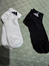 阿迪達斯 （adidas）男女運動(dòng)襪訓練襪休閑襪三雙裝襪子JC9272 黑色/白/M淡灰H M 曬單實(shí)拍圖