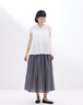 MUJI女式 強捻抽褶裙 長(cháng)半身裙女夏季款裙子25年女裝純棉BE1VCC5S 炭灰色 XL (165/74A) 曬單實(shí)拍圖