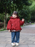 班喜迪女童棉服冬裝2025新款兒童新年夾棉外套寶寶保暖棉衣襖冬季拜年服 紅色 90 曬單實(shí)拍圖