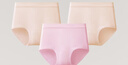 三槍【全棉高腰】女士?jì)妊澊蟠a短褲提臀透氣純色送媽媽女三角褲3條裝 曬單實(shí)拍圖