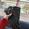JEEP羊皮手套女冬季真皮25年新薄款騎行開(kāi)車(chē)加絨保暖防寒防風(fēng)觸屏防水 黑色-加絨【100%羊皮/修飾手型】 M 曬單實(shí)拍圖