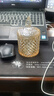 高斯GLASS水晶玻璃咖啡糖缸歐式簡(jiǎn)約時(shí)尚糖果罐 透明琥珀 曬單實(shí)拍圖