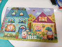 彌鹿（MiDeer）進(jìn)階拼圖幼兒早教紙質(zhì)大塊拼圖4階-童話(huà)小鎮(收納袋款)家居裝飾 曬單實(shí)拍圖