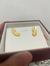周生生 羽毛黃金耳釘 愛(ài)情密語(yǔ)足金丘比特之羽耳飾 86820E計價(jià) 3.63克(含工費200元) 曬單實(shí)拍圖