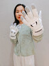 目丸卡通滑雪手套女冬季2025新款五指可觸屏加絨加厚保暖騎車(chē)防風(fēng)防水 曬單實(shí)拍圖