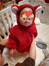 papa嬰兒冬季造型抱抱絨爬服 狐貍寶寶（紅色）   90cm    曬單實(shí)拍圖