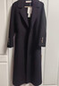 皮爾卡丹（pierre cardin）品牌赫本風(fēng)雙面呢羊絨大衣女長(cháng)款過(guò)膝2025冬毛呢子外套超長(cháng)到腳踝 黑色 S 曬單實(shí)拍圖