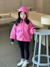 G.duck小黃鴨女童外套秋冬加絨2025新款兒童棉服冬季洋氣女寶寶加厚夾克 玫粉色 120 建議5~6歲【110-120cm】cm 曬單實(shí)拍圖