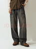 森馬（Semir）牛仔褲男寬松闊腿工裝褲復古做舊大口袋2025冬季長(cháng)褲109725124108 曬單實(shí)拍圖