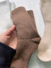 北極絨5雙裝羊毛襪子女秋冬季加絨加厚保暖雪地羊絨中長(cháng)筒地板毛圈棉襪 曬單實(shí)拍圖