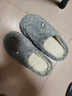 回力棉拖鞋男士居家厚底防滑毛絨保暖室內情侶棉拖WST-0971 灰色44-45 曬單實(shí)拍圖