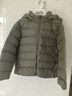 優(yōu)衣庫嬰幼兒寶寶PUFFTECH空氣棉服可機洗拉鏈連帽外套478427 56 橄欖色 110 曬單實(shí)拍圖