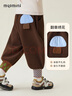 MQDMINI童裝男童加絨褲子秋冬兒童燈籠褲休閑褲中小童百搭長(cháng)褲?福祿 曬單實(shí)拍圖