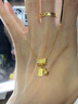 周大生黃金項鏈足金招財納福葫蘆項鏈送女友媽媽紀念日生日禮物 約6.6g 曬單實(shí)拍圖