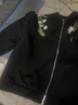 POUM美式復古花卉印花飛行員春季潮牌百搭夾克外套男裝潮牌夾棉棒球服 TM-N755黑色 加絨 L 曬單實(shí)拍圖