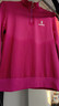 啄木鳥(niǎo)衛衣女長(cháng)袖打底衫立領(lǐng)半拉鏈休閑春秋中年大碼顯瘦上衣 玫紅 XL 曬單實(shí)拍圖