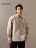 Calvin KleinJeans春秋男士潮流復古貼袋c(diǎn)k按扣翻領(lǐng)燈芯絨棉服外套J327311 PED-奶茶咖 S 曬單實(shí)拍圖