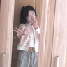 VEOX早秋法式溫柔短款格子長(zhǎng)袖毛衣開衫針織外套女秋冬2025年新款上衣 粉色 S 曬單實(shí)拍圖