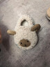 幸?，旣悾–heerful Mario）綿羊兒童秋冬室內包跟保暖防滑男女童軟底防滑包跟棉拖鞋 曬單實(shí)拍圖