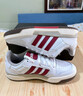 adidas ENTRAP美式校園風(fēng)運動少年感復(fù)古籃球風(fēng)板鞋男女阿迪達(dá)斯 白色/紅色   41 曬單實拍圖