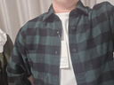 優(yōu)衣庫男女裝法蘭絨格子襯衫長(cháng)袖襯衣薄外套25秋冬480772 59 墨綠色 M 曬單實(shí)拍圖