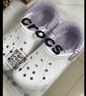 卡駱馳（CROCS）秋冬新品休閑鞋秋冬洞洞鞋貝雅暖絨暖棉|206633 冬日白-11S (建議買(mǎi)大一碼) 40 (250mm) 曬單實(shí)拍圖