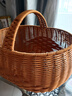 獵玄大號雞蛋籃野餐籃手提籃超市購物籃水果籃買(mǎi)菜籃子手工編織收納筐 【大大號手提籃】 36*28*22cm 曬單實(shí)拍圖