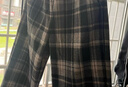 左西女童加絨褲子秋冬加厚保暖2025新款兒童復古格紋褲大童闊腿褲 黑白格 160 cm 曬單實(shí)拍圖