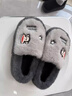 大嘴猴大嘴猴包跟棉拖鞋男款加厚底踩屎感冬天防滑保暖室內居家防滑女士 深灰【抗寒保暖】 42-43 標準碼 曬單實(shí)拍圖