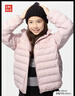 優(yōu)衣庫童裝男女童PUFFTECH空氣棉服可機洗連帽外套排骨棉服478123 10 水粉色 160 曬單實(shí)拍圖