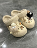 卡駱馳（CROCS）秋冬新品休閑鞋秋冬洞洞鞋貝雅暖絨暖棉|206633 冬日白-11S (建議買(mǎi)大一碼) 37 /38(230mm) 曬單實(shí)拍圖