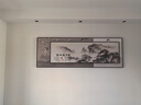 墨派 新中式客廳裝飾畫(huà)沙發(fā)背景墻壁畫(huà)現代簡(jiǎn)約大氣橫幅山水疊加畫(huà) 家和萬(wàn)事興 A款 大幅200*70+小幅160*50晶瓷 曬單實(shí)拍圖