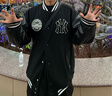 NEW ERA紐亦華MLB棉服男女情侶NY夾克棒球服保暖外套 14117431-黑色 XL 曬單實(shí)拍圖