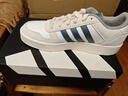 adidas「小鋸齒」D-PAD CLASSIC美高風(fēng)籃球風(fēng)板鞋男女阿迪達斯   白色/遺跡藍/棕色   44 曬單實(shí)拍圖