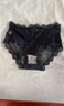 歐迪芬法式純欲緞面蕾絲女士?jì)妊澟愿幸志抟d薄加肥大碼三角短褲頭 曬單實(shí)拍圖