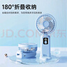 卡培登手持小風(fēng)扇 多功能智能數顯5擋大風(fēng)力風(fēng)扇便攜迷你充電風(fēng)扇辦公室宿舍桌面戶(hù)外可用 H01藍色 曬單實(shí)拍圖