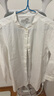 無(wú)印良品（MUJI）女式 水洗平紋立領(lǐng)長(cháng)袖長(cháng)款襯衫 女士襯衣外套 上衣 25年秋季 白色 M （160/84A） 曬單實(shí)拍圖