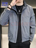 羅蒙（ROMON）外套男秋冬季休閑夾克男士潮流寬松百搭上衣服男裝 深灰色 3XL 曬單實(shí)拍圖