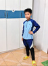 羽克兒童泳衣男童分體長(cháng)袖長(cháng)褲中大童泳褲2025新款男孩防曬游泳衣裝備 藍色長(cháng)袖長(cháng)褲套裝 140 【建議140-150cm75-95斤】 曬單實(shí)拍圖