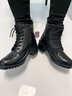 富貴鳥(niǎo)（FUGUINIAO）馬丁靴女冬季棉鞋女短靴粗跟英倫真皮羊毛保暖青中年棉靴子女皮鞋 FG5021黑色[羊毛保暖] 40 曬單實(shí)拍圖