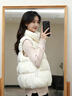 蕓蕁羽絨服女馬甲短款2025春秋冬新款韓版寬松輕薄背心坎肩馬夾外套 乳白色 M 120-140斤 曬單實(shí)拍圖