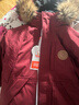 鴨鴨兒童羽絨服2025新款冬季加厚毛領(lǐng)鴨絨外套中大童冬裝潮 紅色 150 曬單實(shí)拍圖